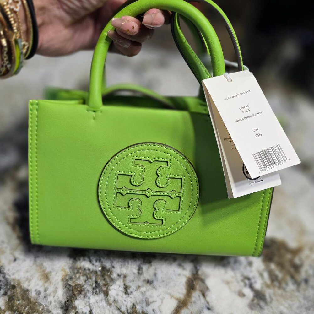 Tory Burch Wheatgrass Ella bio mini tote